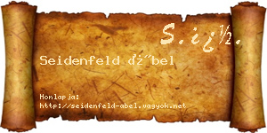 Seidenfeld Ábel névjegykártya